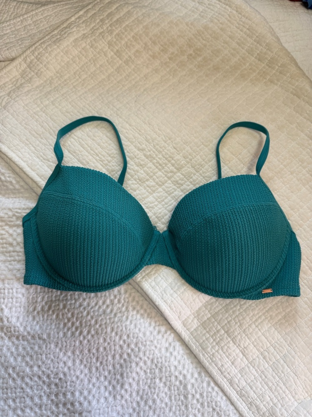 PINK Victoria's Secret Teal Textured Push Up Bikini Top